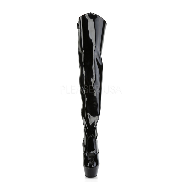 Platform Heel Dominatrix Thigh High Boots - Picture 4 of 5